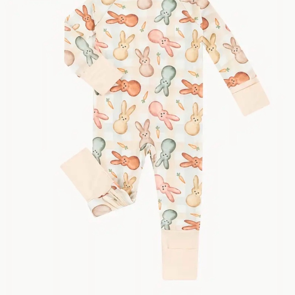 Adorable Bunny Print Baby Onesie